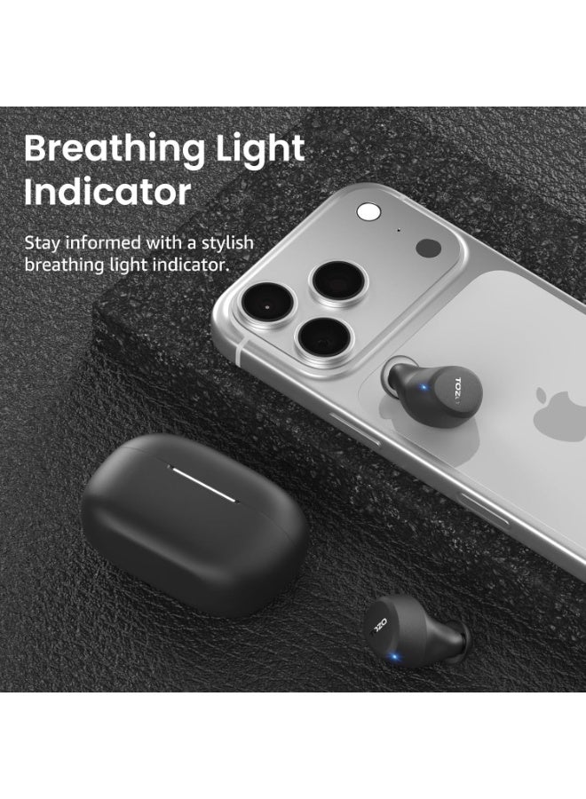 TOZO A1 Wireless Bluetooth Earphones, Lightweight Bluetooth 5.3 Earphones, IPX5 Wireless Bluetooth Headset with High Fidelity Sound, Charging Case, Touch Control - Image 4